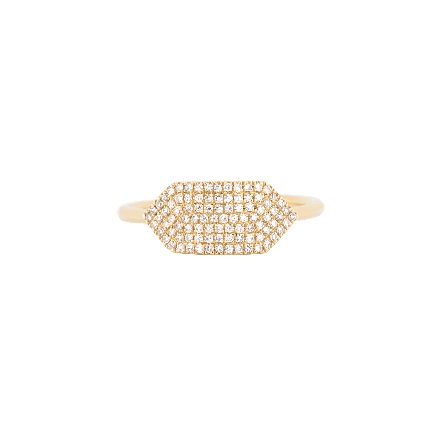 Small Pave Diamond Signet Ring - Nina Segal Jewelry
