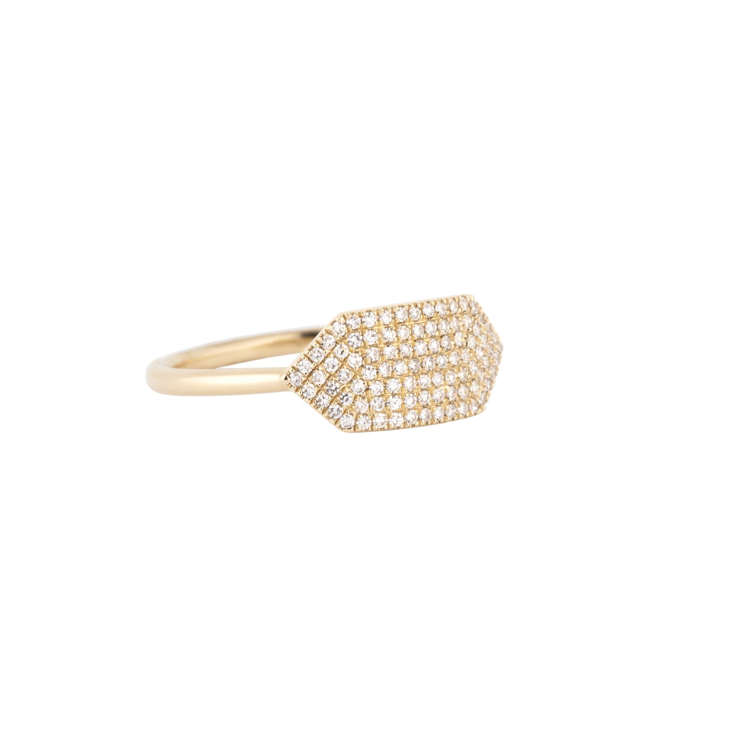 Small Pave Diamond Signet Ring - Nina Segal Jewelry