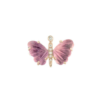 Small Amethyst Butterfly Ring - Nina Segal Jewelry