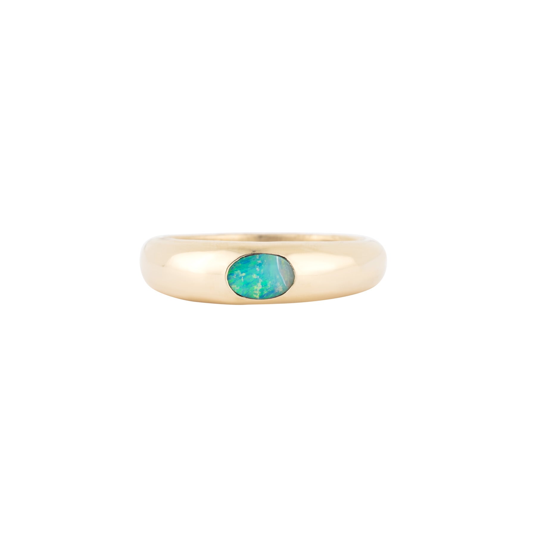 Australian Opal Flush Set Dome Ring - Nina Segal Jewelry