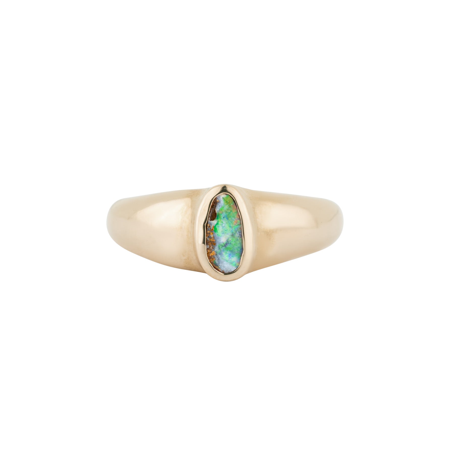 Australian Opal Oval Lifted Dome Ring - Nina Segal Jewelry