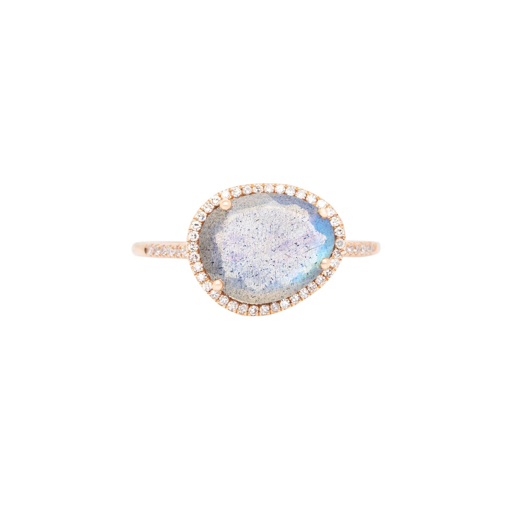 Organic Labradorite Diamond Ring - Nina Segal Jewelry