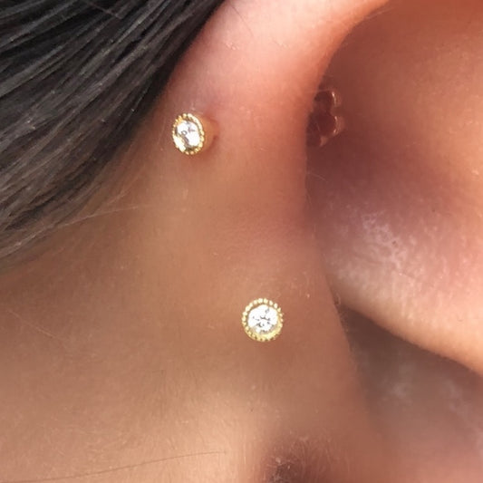 Tiny Diamond Pierce Stud - Nina Segal Jewelry