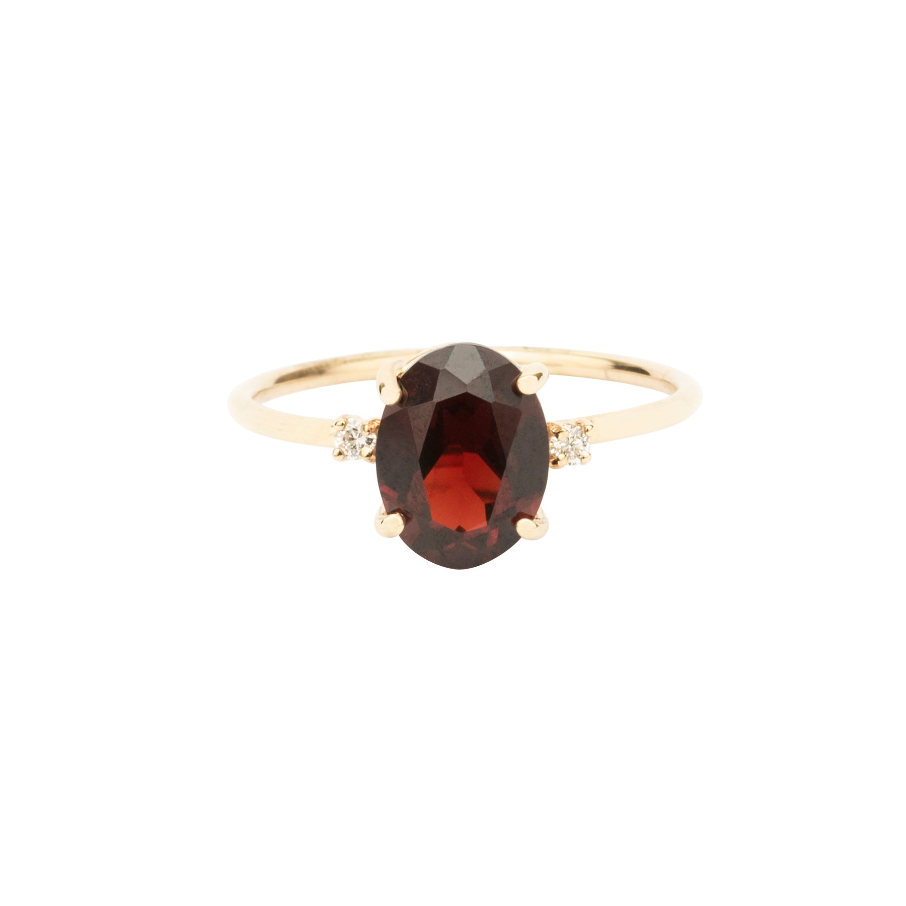 Gem Candy Garnet Double Diamond Ring - Nina Segal Jewelry