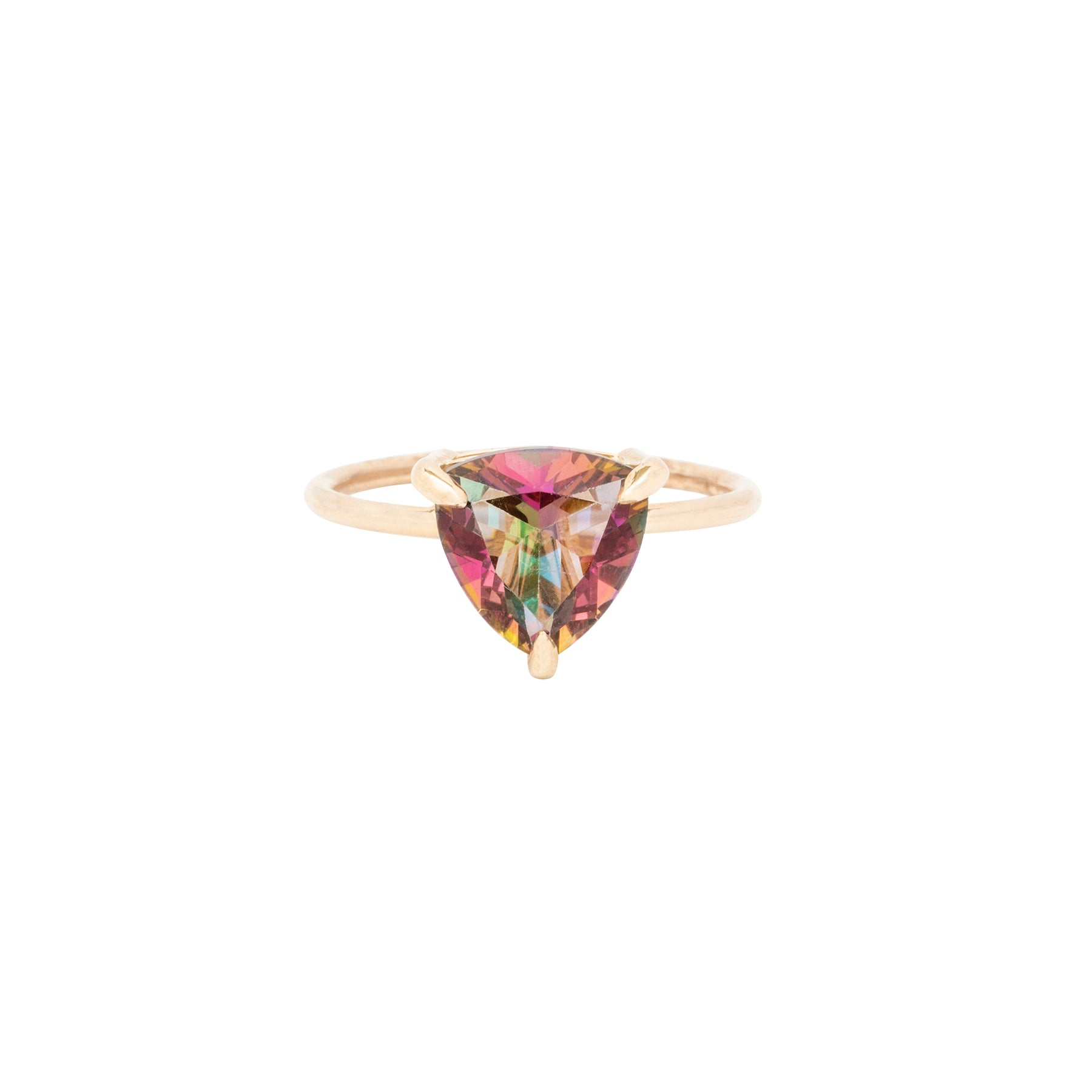 Pink Gem Candy Mystic Topaz Trillion Ring - Nina Segal Jewelry