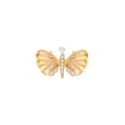 Small Citrine Butterfly Ring - Nina Segal Jewelry