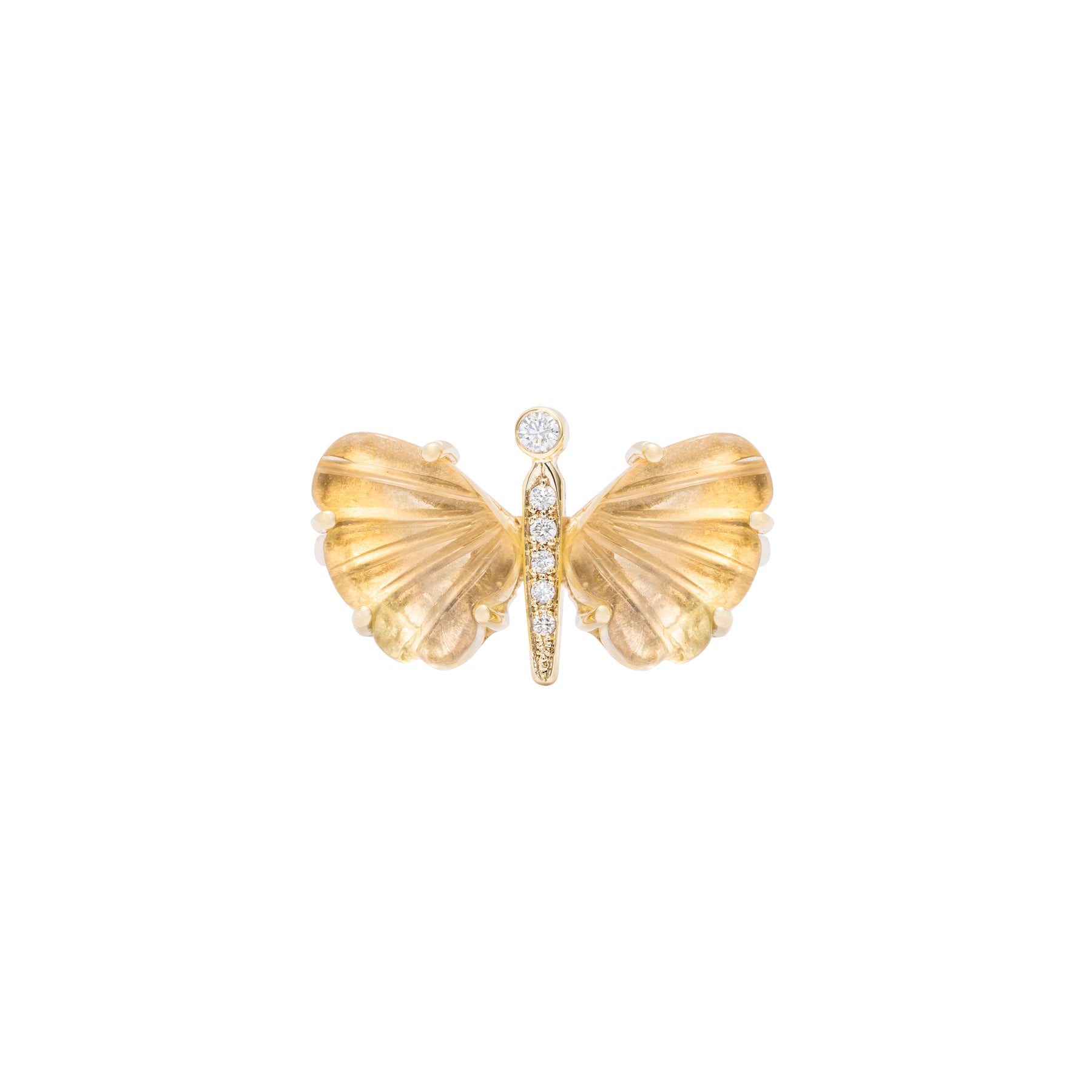 Small Citrine Butterfly Ring - Nina Segal Jewelry
