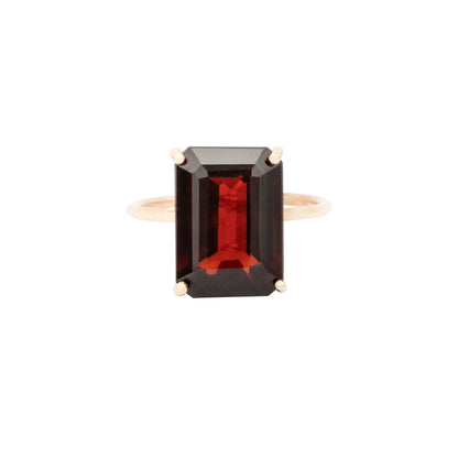 Extra Large Garnet Emerald Cut Gem Candy Ring - Nina Segal Jewelry