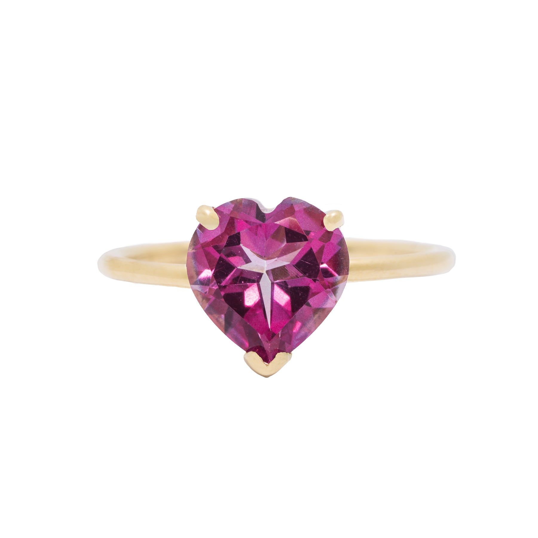Pink Topaz Heart Gem Candy Ring - Nina Segal Jewelry