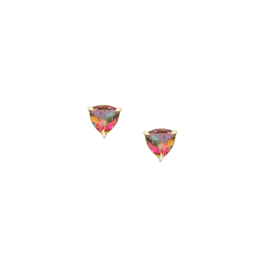 Gem Candy Mystic Topaz Trillion Studs - Nina Segal Jewelry