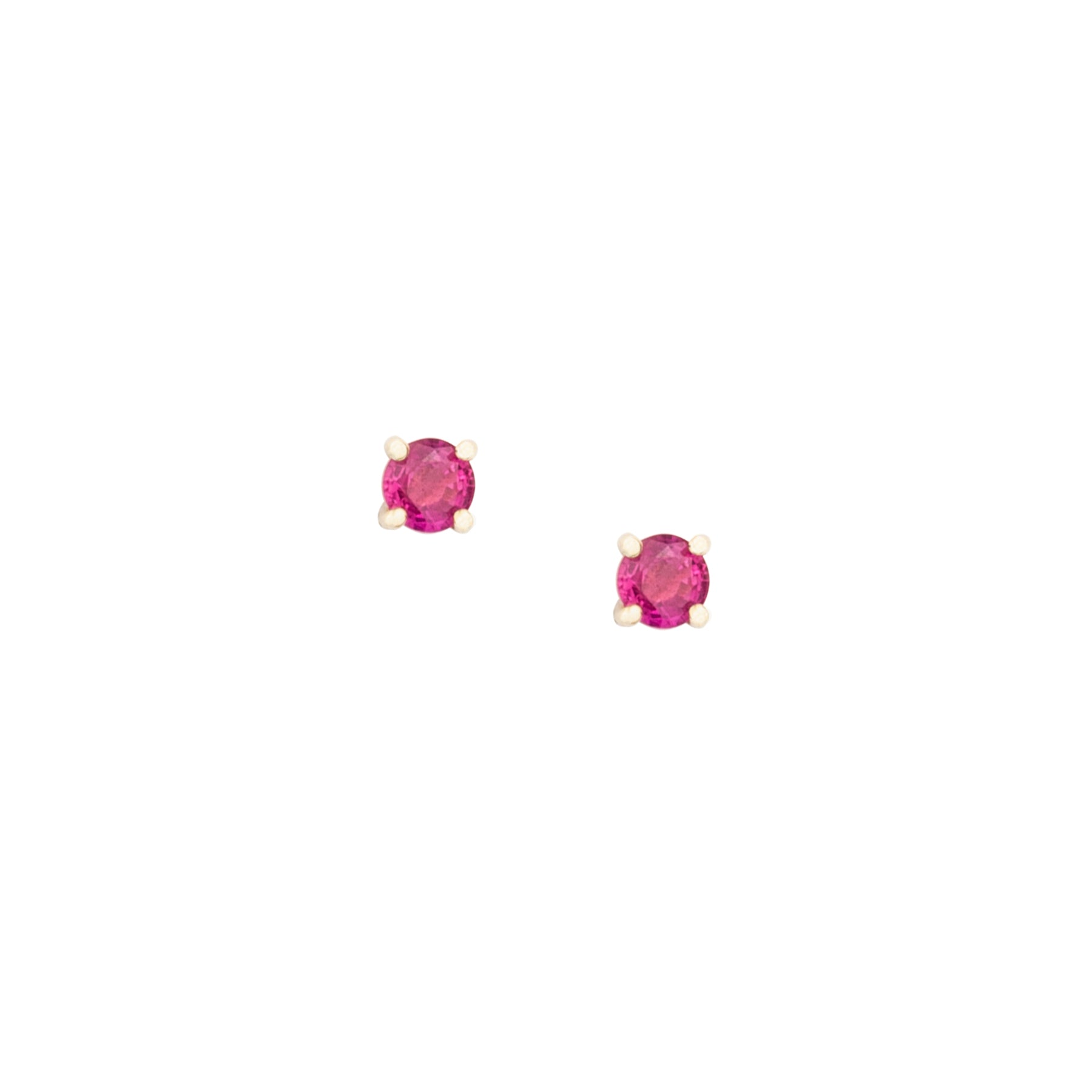 Gem Candy Pink Sapphire Tiny Round Studs - Nina Segal Jewelry