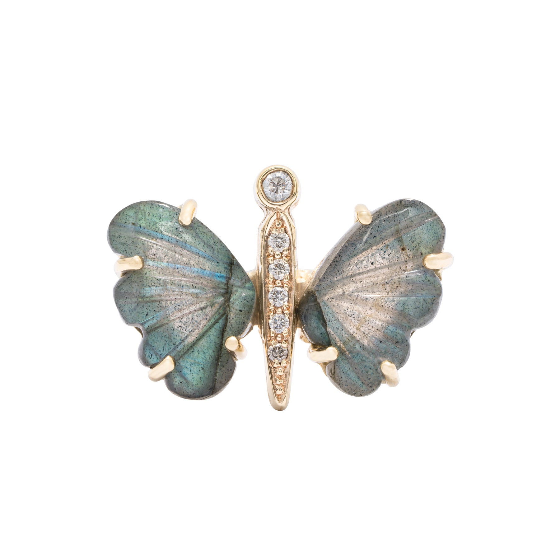 Labradorite Butterfly Diamond Ring - Nina Segal Jewelry