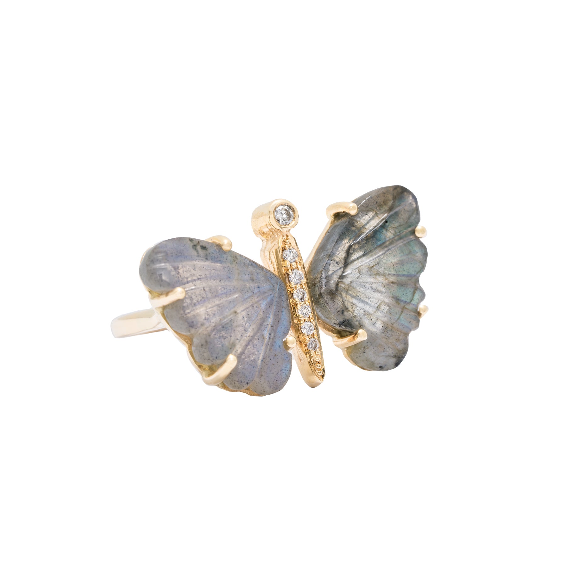 Labradorite Butterfly Diamond Ring - Nina Segal Jewelry