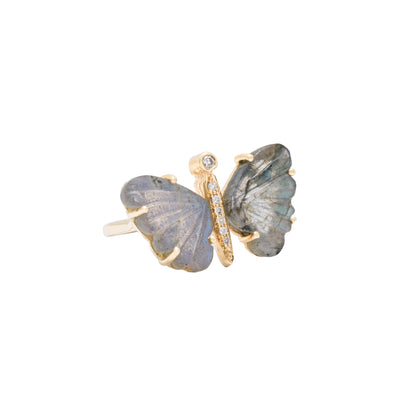 Medium Labradorite Butterfly Ring - Nina Segal Jewelry