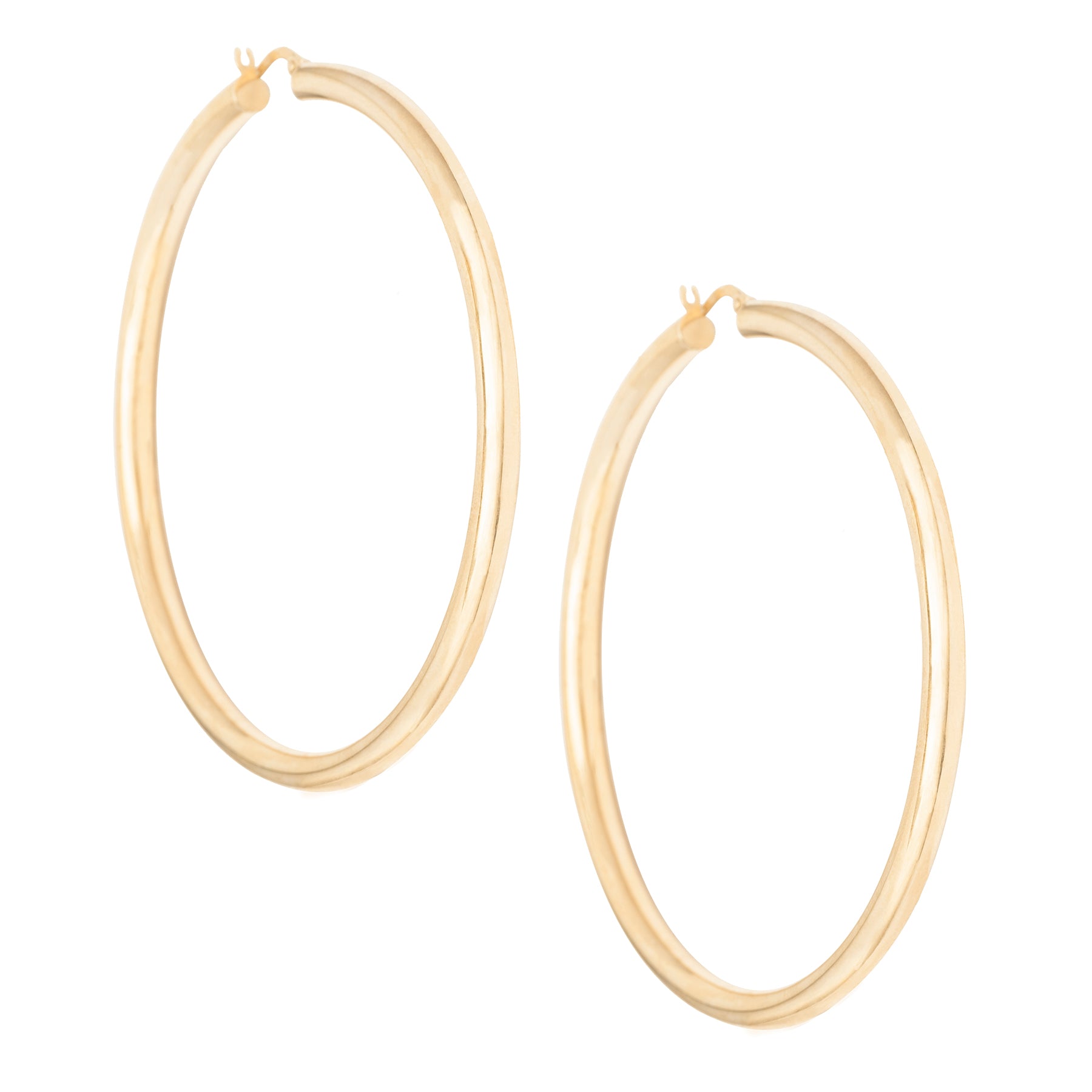 2" 4MM Thick Gold Hoops - Nina Segal Jewelry