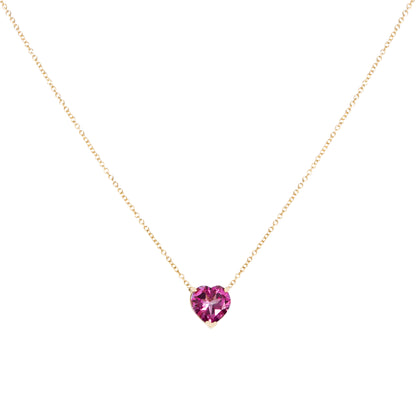 Pink Topaz Heart Gem Necklace - Nina Segal Jewelry