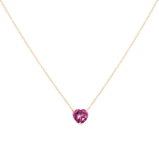 Pink Topaz Heart Gem Necklace - Nina Segal Jewelry