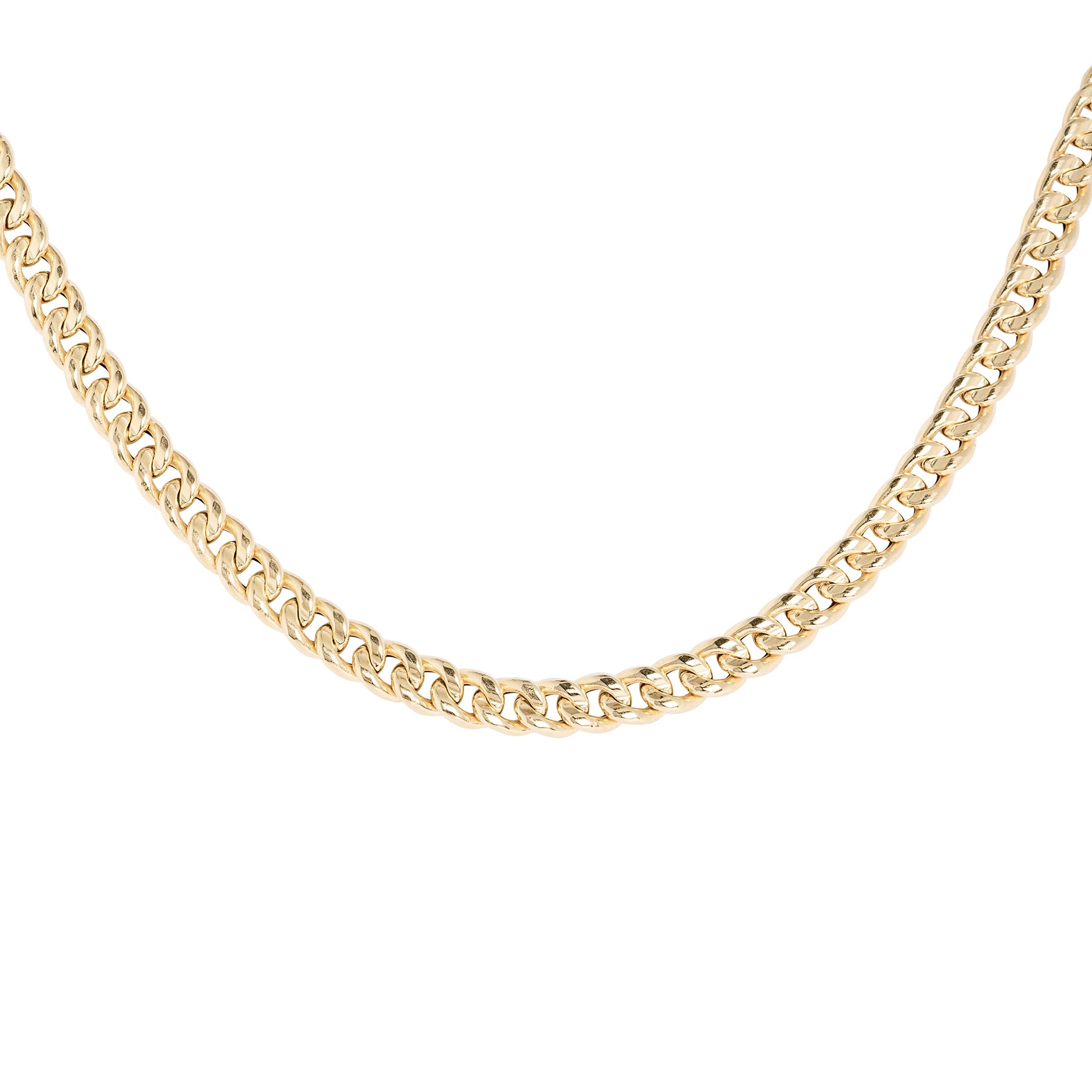 Thick Flat Curb Chain Necklace - Nina Segal Jewelry