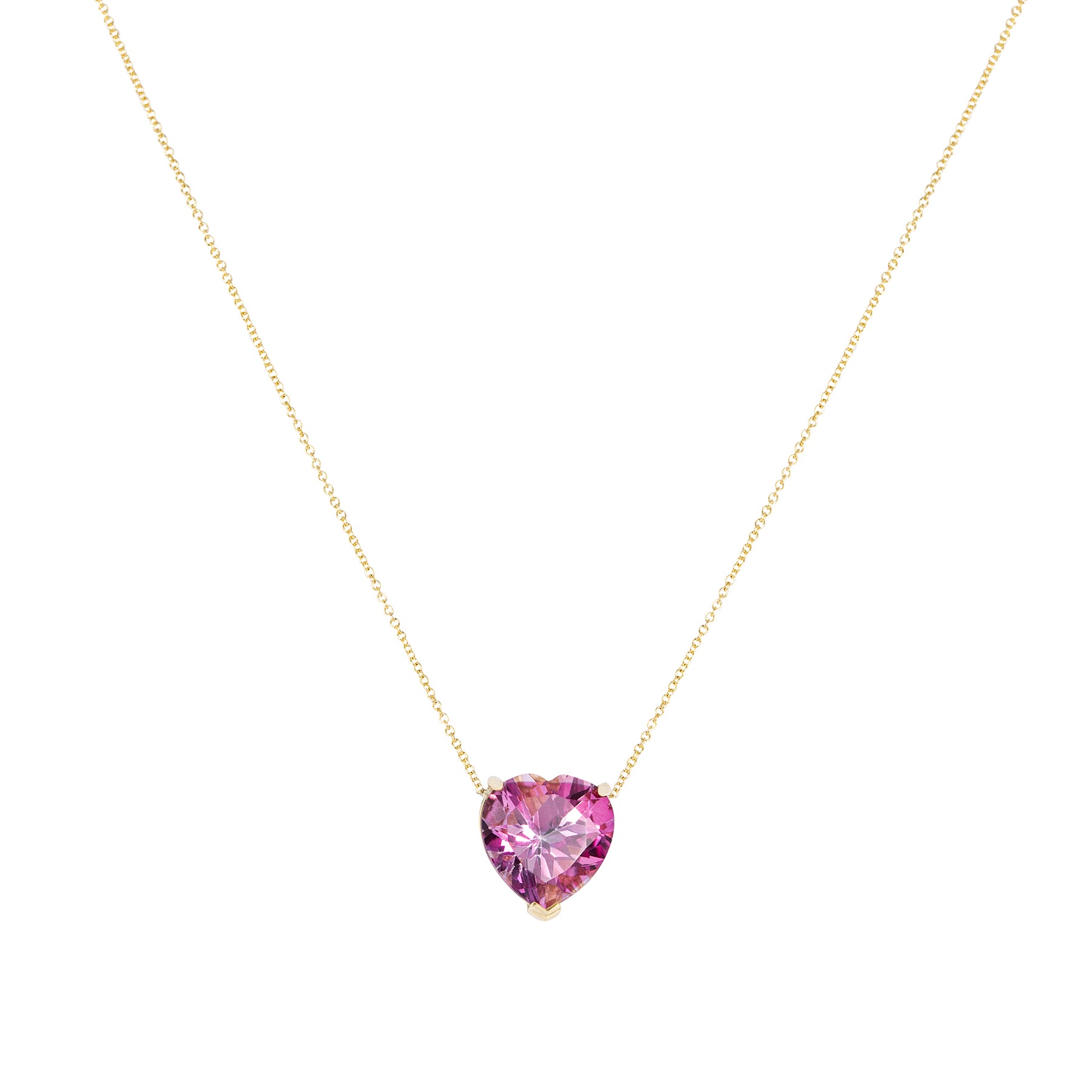 Gem Candy Pink Topaz Heart Necklace - Nina Segal Jewelry