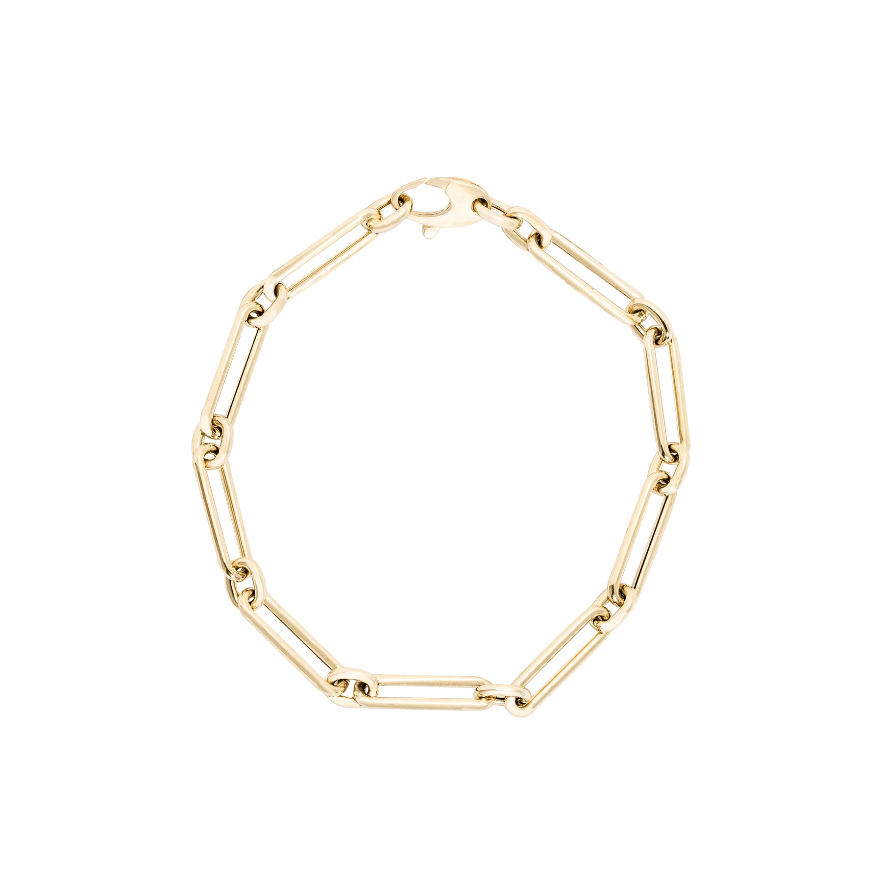 Long Oval Paper Clip Chain Bracelet - Nina Segal Jewelry