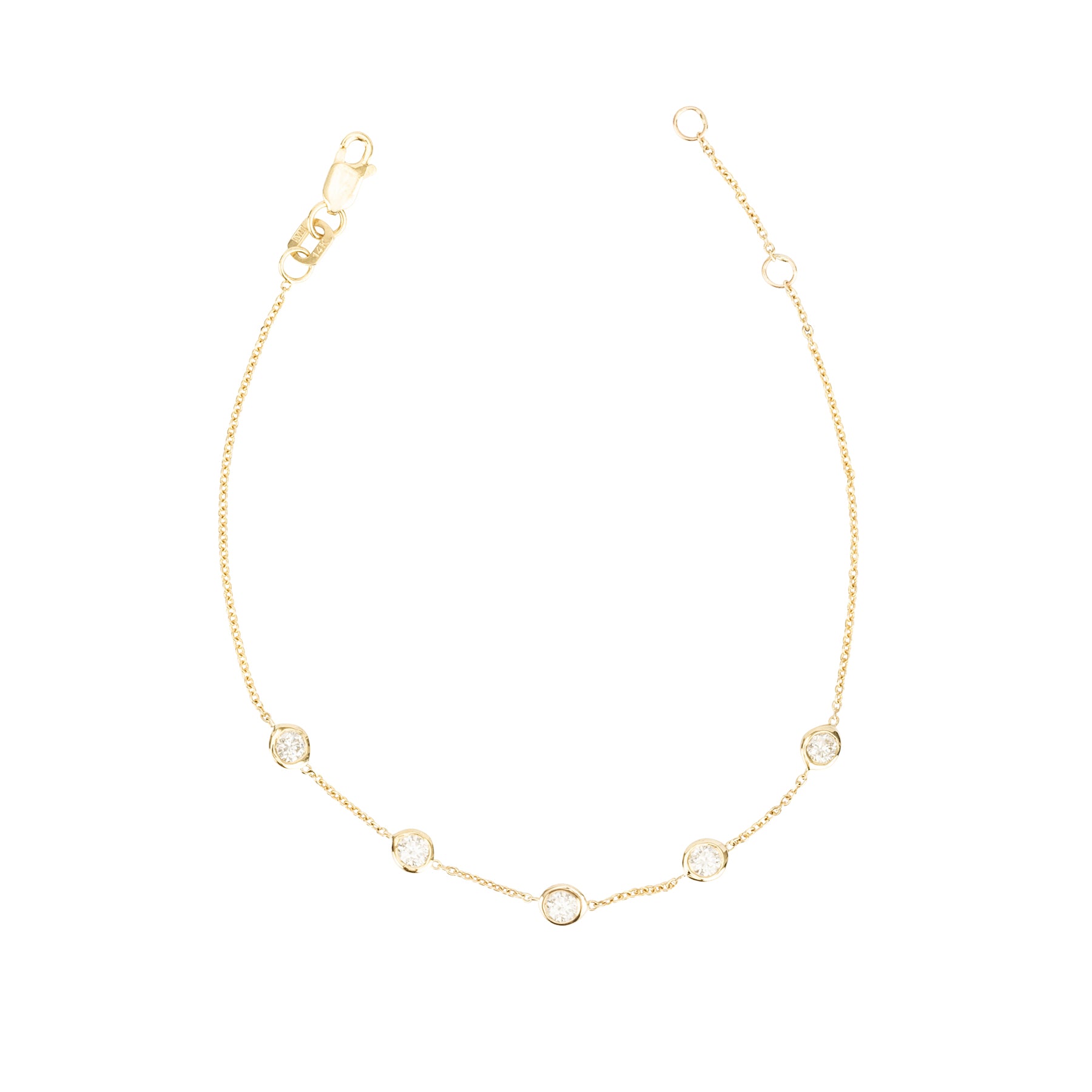 Five Bezel Diamond Bracelet .40 carats - Nina Segal Jewelry