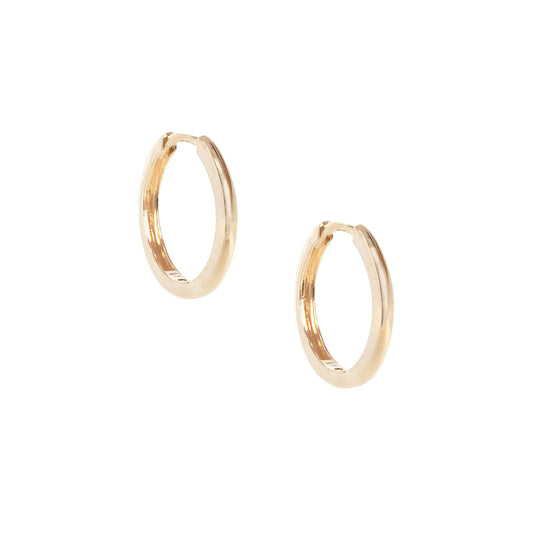 Large Plain Gold Huggies - Nina Segal Jewelry