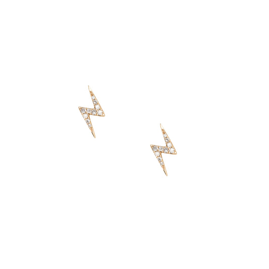 Lightning Bolt Large Diamond Studs - Nina Segal Jewelry