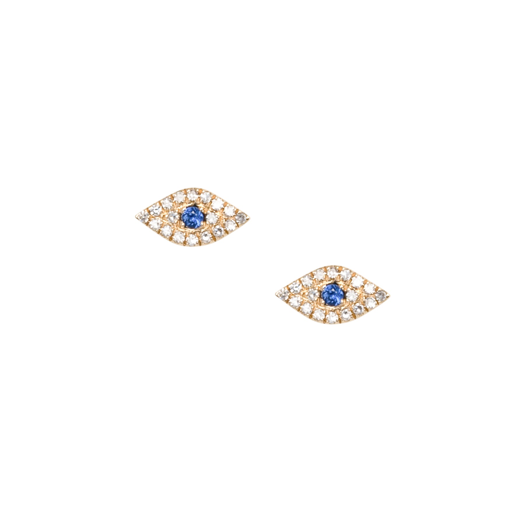 Evil Eye Diamond Sapphire Studs - Nina Segal Jewelry