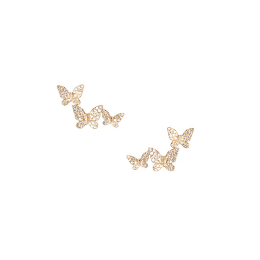 3 Butterfly Diamond Climbers - Nina Segal Jewelry