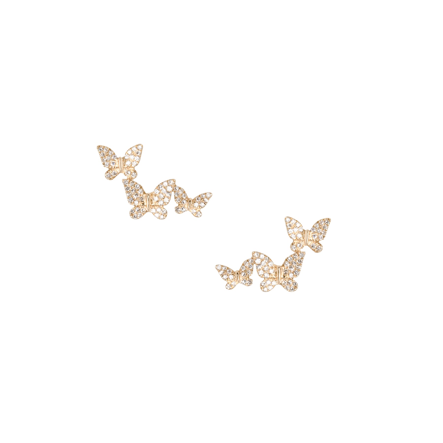 3 Butterfly Diamond Climbers - Nina Segal Jewelry