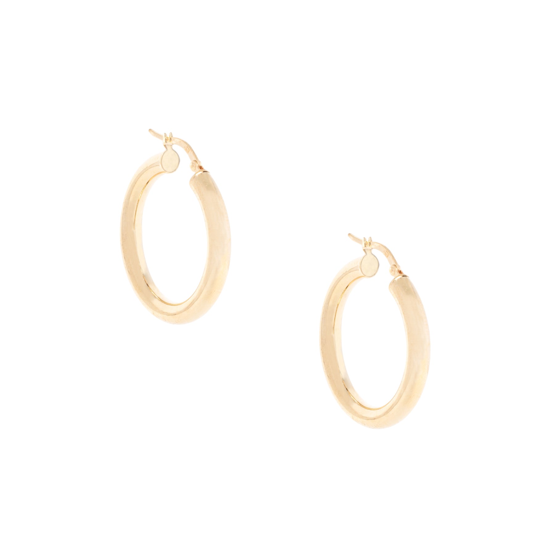 1.25 4MM Thick Gold Hoops - Nina Segal Jewelry
