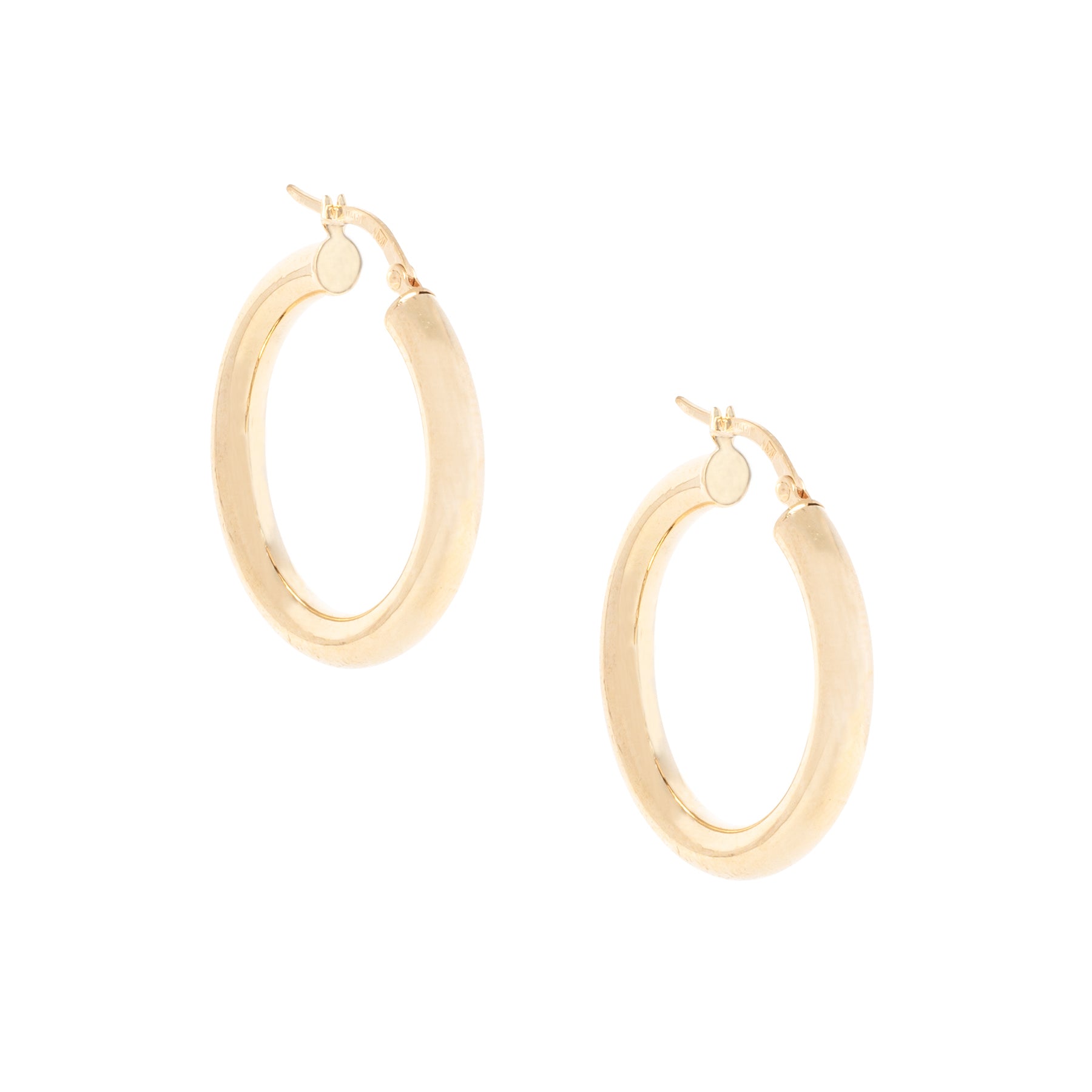 1.5" 4MM Thick Gold Hoops - Nina Segal Jewelry