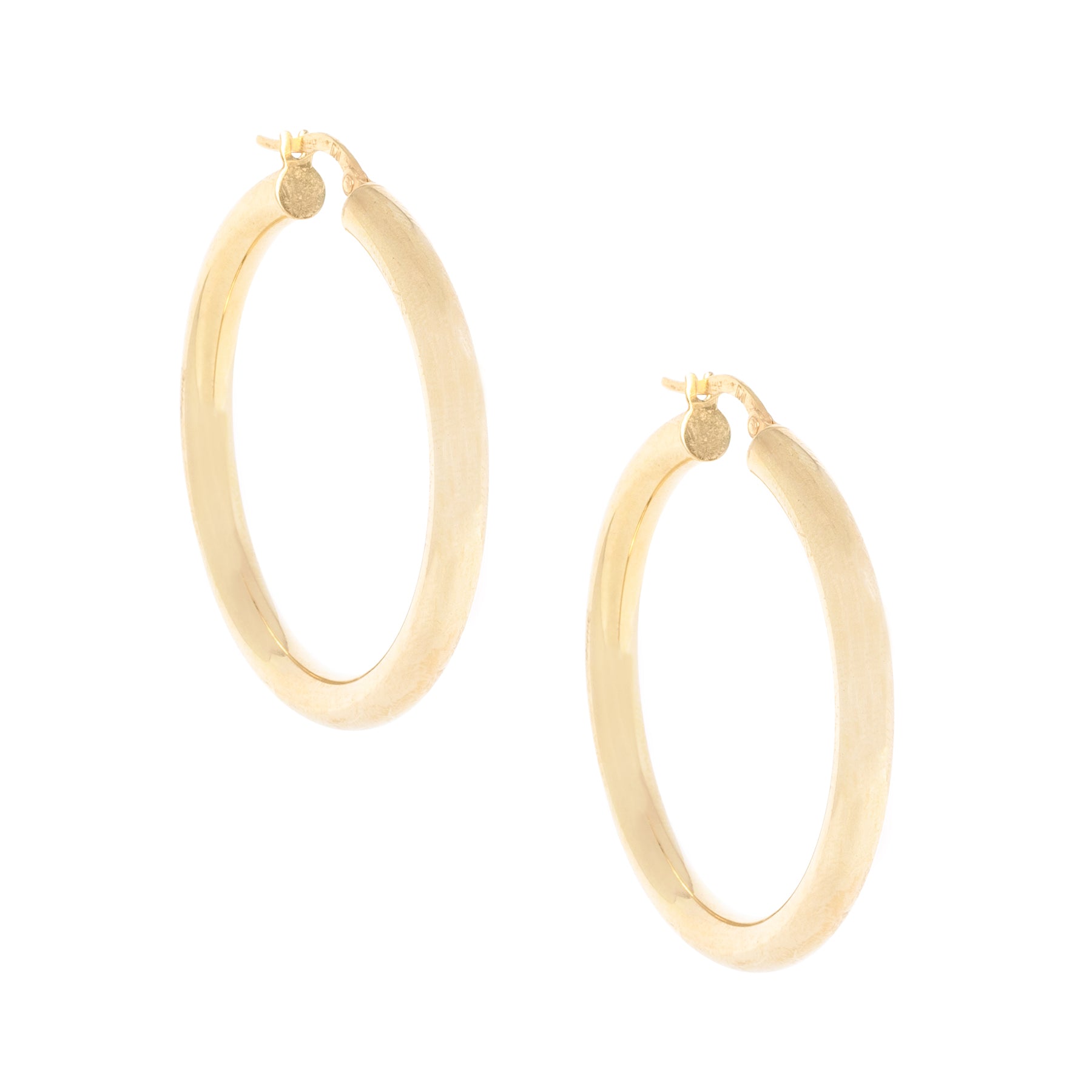 2.5" 4MM Thick Gold Hoops - Nina Segal Jewelry