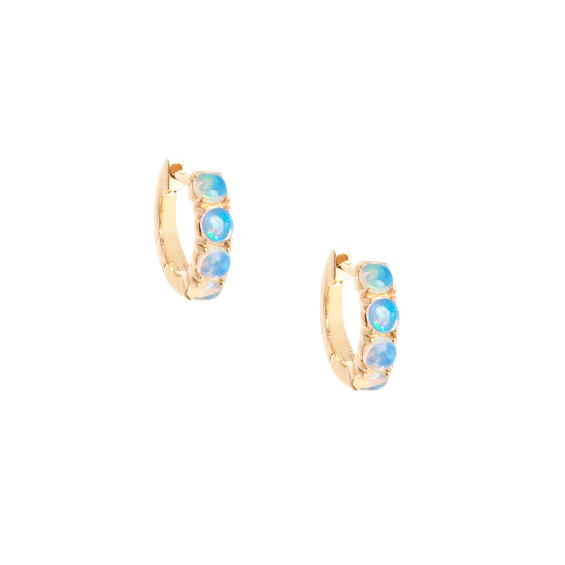 Thick Opal Huggies - Nina Segal Jewelry