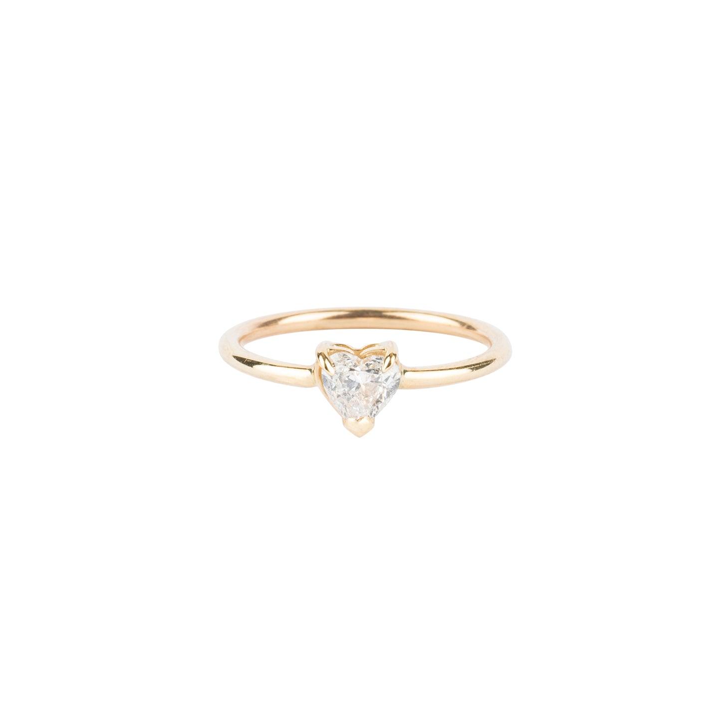 Heart Diamond Solitaire Pinky Ring - Nina Segal Jewelry