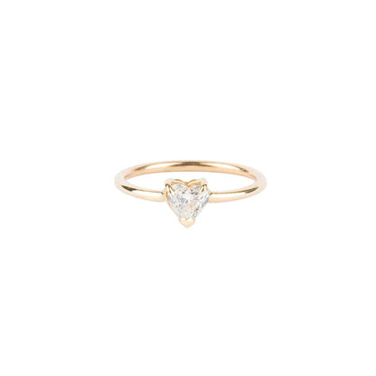 Heart Diamond Solitaire Pinky Ring - Nina Segal Jewelry