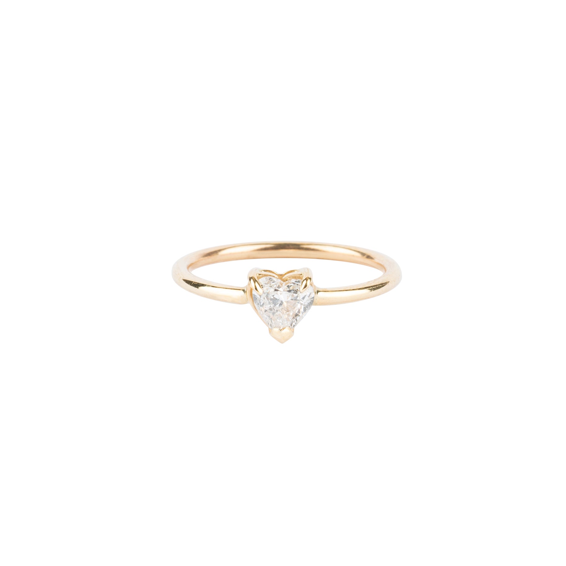 Heart Diamond Solitaire Pinky Ring - Nina Segal Jewelry