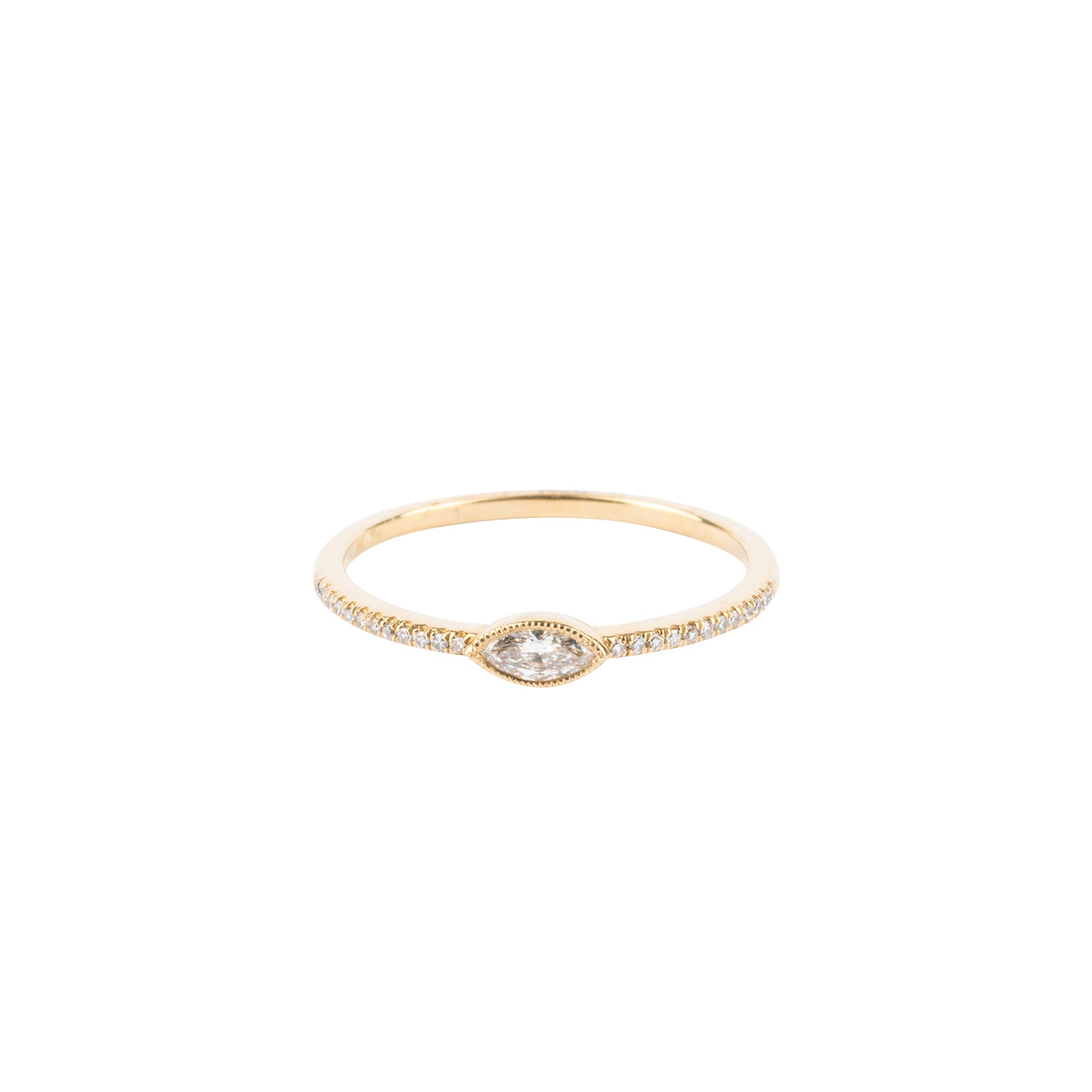 Diamond Marquise Pave Stacker Ring - Nina Segal Jewelry