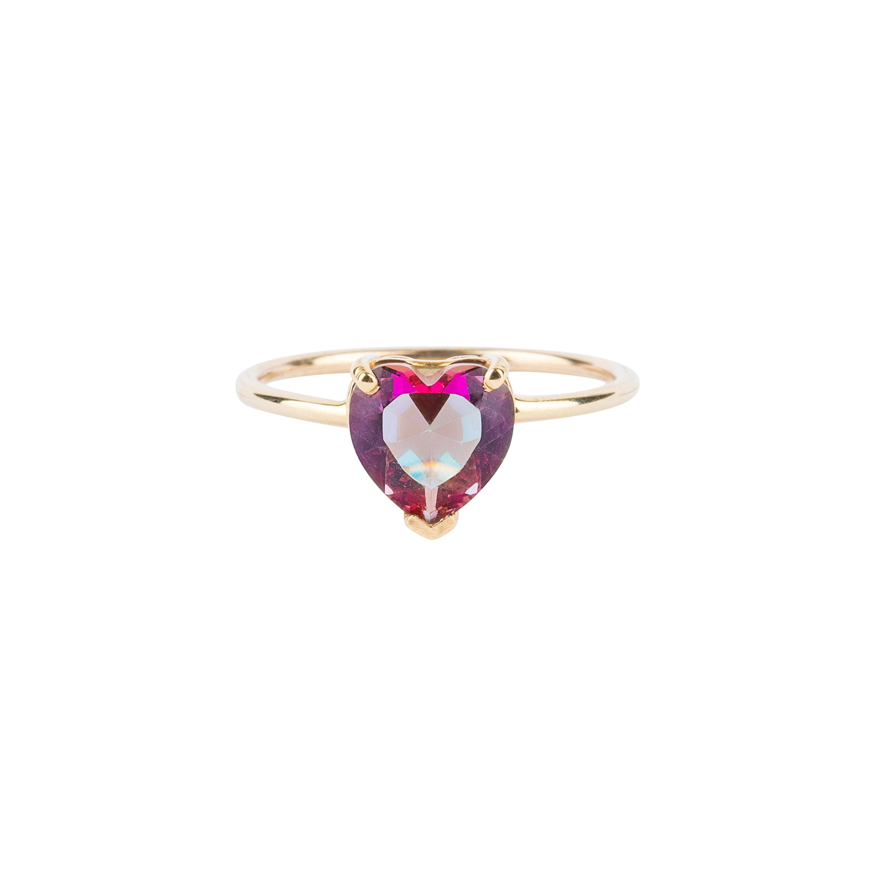 Pink Gem Candy Mystic Topaz Heart Ring - Nina Segal Jewelry