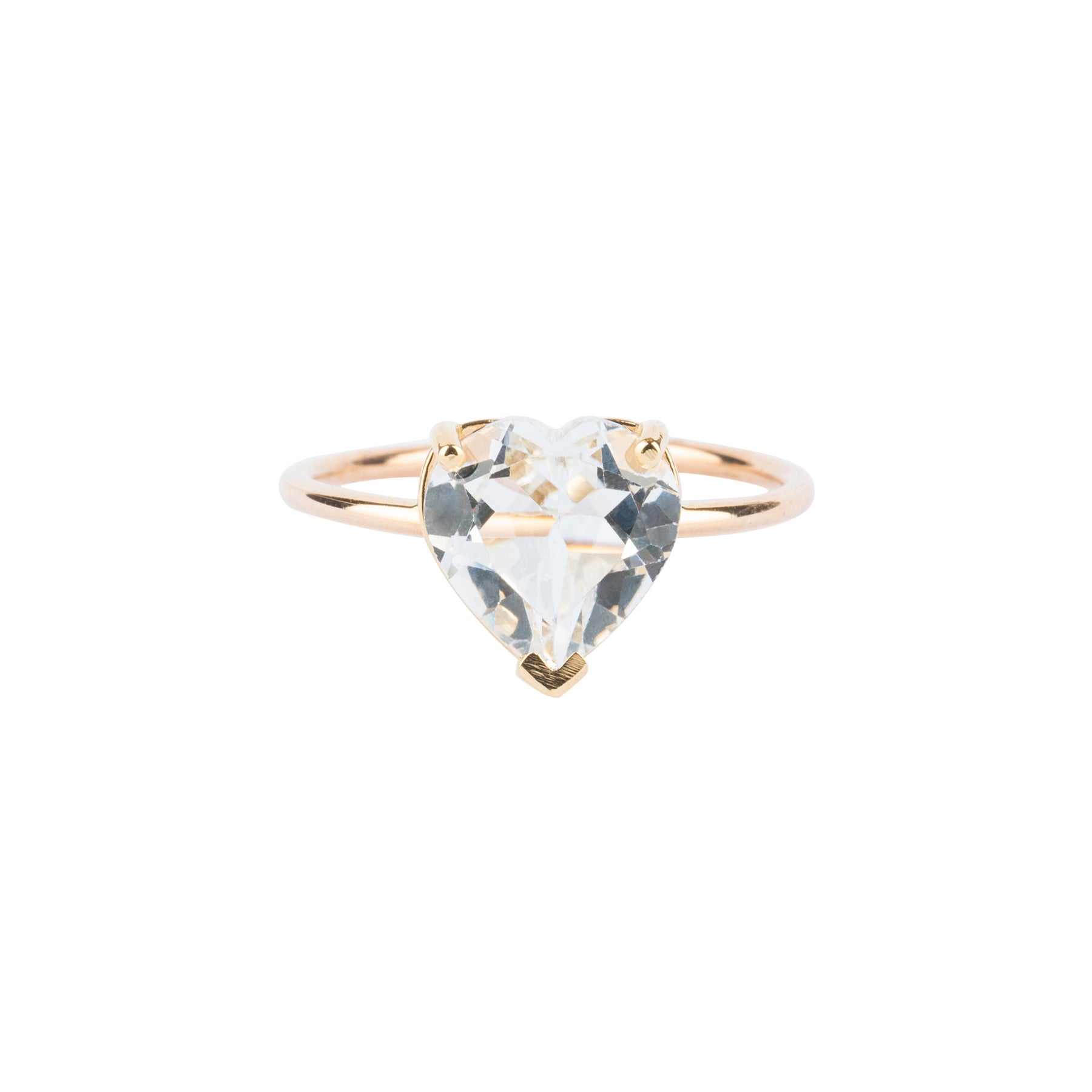 White Topaz Heart Gem Candy Ring - Nina Segal Jewelry