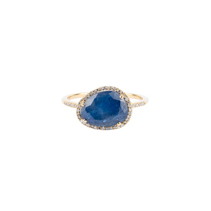 Organic Sapphire Diamond Ring - Nina Segal Jewelry