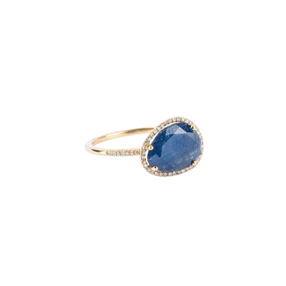 Organic Sapphire Diamond Ring - Nina Segal Jewelry