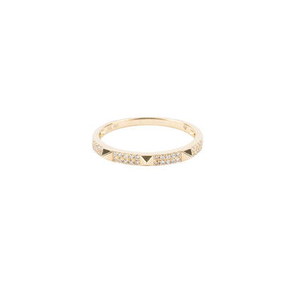 Small Pyramid Double Row Stacker Ring - Nina Segal Jewelry