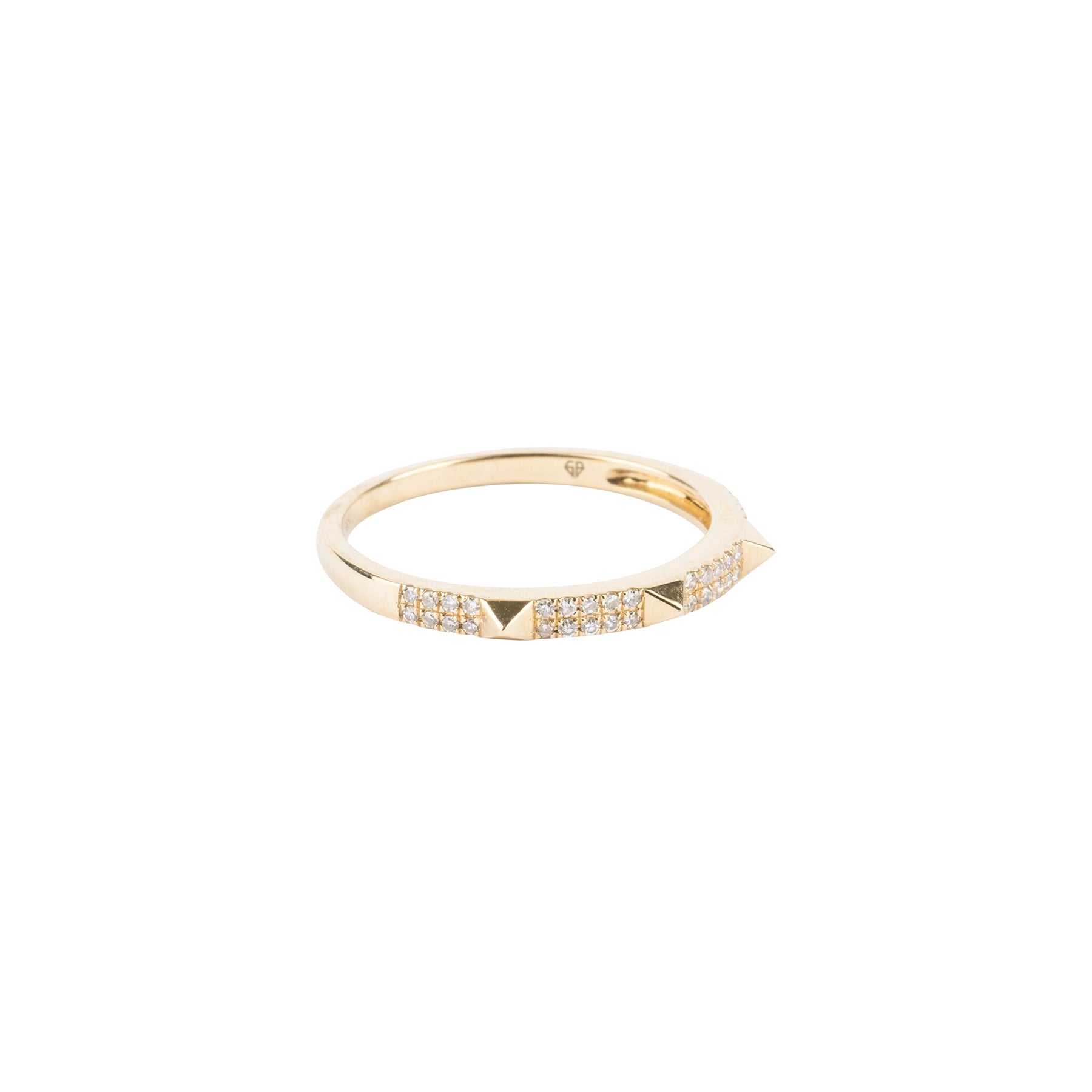 Small Pyramid Double Row Stacker Ring - Nina Segal Jewelry