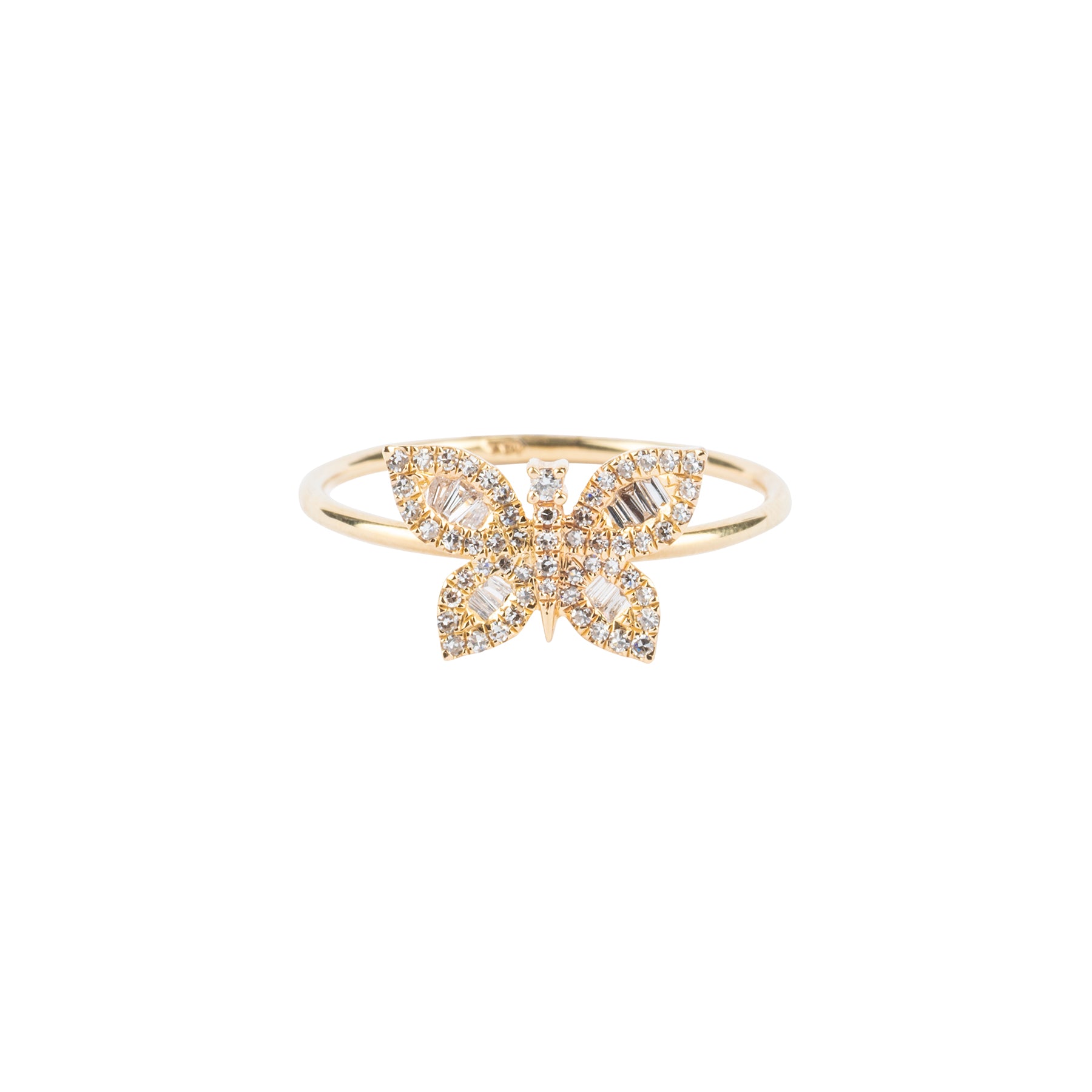 Baguette Butterfly Diamond Ring - Nina Segal Jewelry