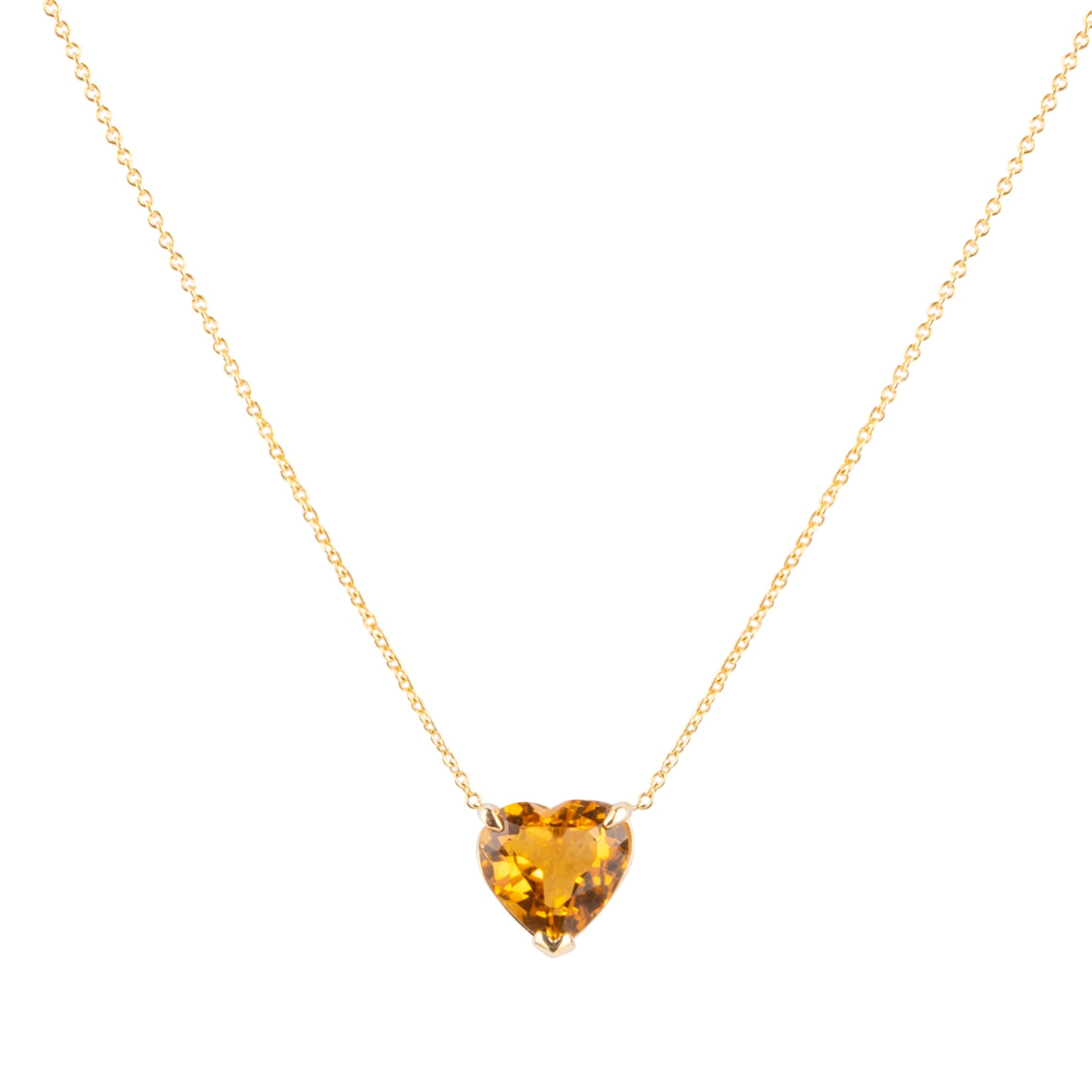 Citrine Heart Gem Candy Necklace - Nina Segal Jewelry