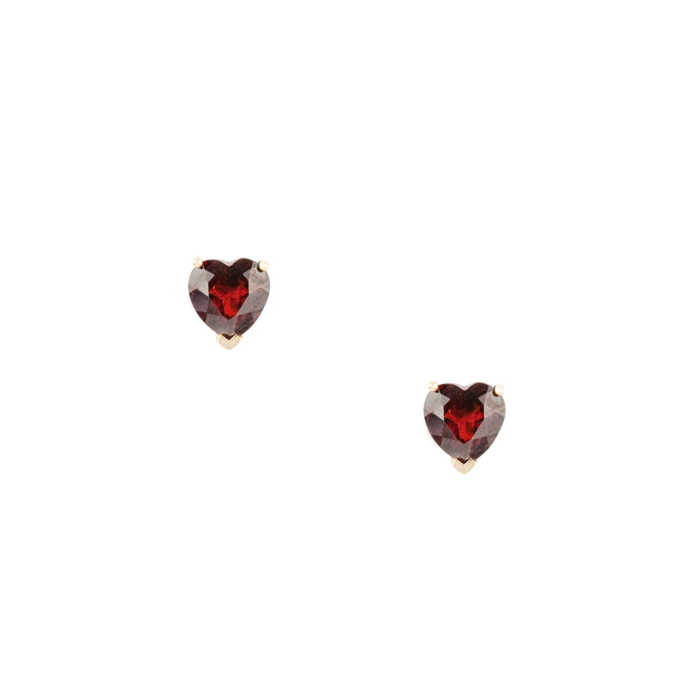 Gem Candy Garnet Heart Studs - Nina Segal Jewelry