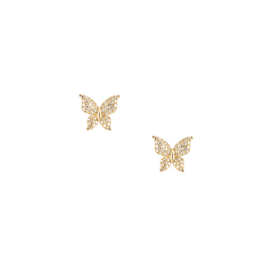 Butterfly Pave Diamond Pretty Studs - Nina Segal Jewelry