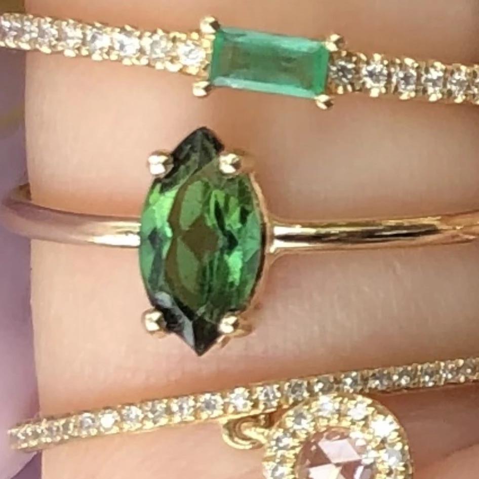 Gem Candy Green Tourmaline Marquise Ring - Nina Segal Jewelry
