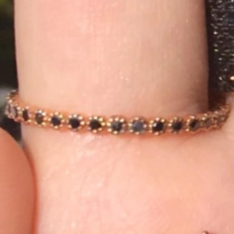 Black Diamond Thin Bezel Eternity Ring - Nina Segal Jewelry